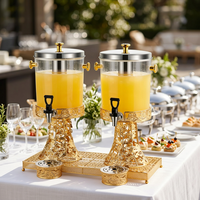 Distributeur de boissons en acier inoxydable doré avec support, serveur de boissons décoratif, porte-boissons pour buffet
