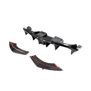 3pcs Stile Fibra di Carbonio M2 Posteriore Lip Diffusore per BMW <span class=keywords><strong>Serie</strong></span> <span class=keywords><strong>2</strong></span> M2 Concorso Coupe <span class=keywords><strong>2</strong></span>-Door 2016-2019 con LED - Product Image 5