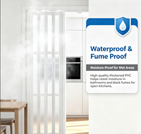 Porte de séparation moderne en PVC pour cuisine, installation sans perçage, porte coulissante pliante, séparateur de pièce temporaire