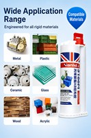 Colle époxy AB Nianlida 50 ml, adhésif acrylique structurel, rapport 10:1, haute résistance au cisaillement, collage industriel, résistant à la chaleur