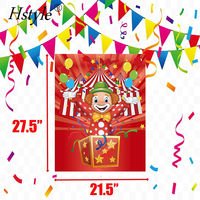 Jeux de carnaval, collez le nez sur le clown, fournitures de fête, cadeaux, décorations de fête d'anniversaire sur le thème du cirque pour enfants SD359