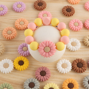 20mm Flower shape silicone <b>beads</b> Jewelry making <b>beads</b> 12 color silicone <b>beads</b> BPA free <b>beads</b> Food grade <b>loose</b> <b>beads</b> - Product Image 6