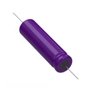 Condensador de canal del fabricante, de aluminio, con orificio pasante, 4700uF 20% 6.3V AXIAL 4700 uF 500D478M6R3FK2A - Product Image 1