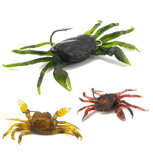 35g 14.2cm Couleurs Crabe En Caoutchouc Avec Crochets Naufrage Appât Doux HooksSaltwater Sea Fishing <span class=keywords><strong>Killing</strong></span> Snack Fish - Product Image 1
