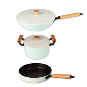 Gran oferta, utensilios <span class=keywords><strong>de</strong></span> cocina gruesos resistentes al calor, juego <span class=keywords><strong>de</strong></span> cinco piezas, juego <span class=keywords><strong>de</strong></span> ollas antiadherentes azules, Gas <span class=keywords><strong>de</strong></span> inducción <span class=keywords><strong>de</strong></span> cocina, uso General - Product Image 1