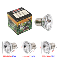 Lampe chauffante halogène 25W 50W 75W UVA UVB 3.0 Reptile Full Spectrum Turtle Basking Light Lamp