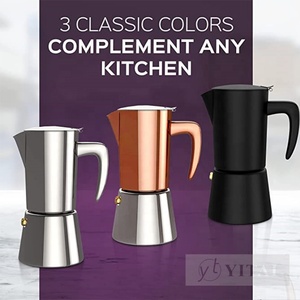 BERTILLE Cuisinière Noir Mat Machine À Espresso <span class=keywords><strong>6</strong></span> <span class=keywords><strong>Tasses</strong></span> À <span class=keywords><strong>Induction</strong></span> En Acier Inoxydable Moka Pot Cafetière - Product Image 6