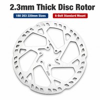 Disque de frein à disque en acier inoxydable de 2,3 mm d'épaisseur à 6 boulons pour VTT et Vélo Électrique de Descente – Tailles 140, 160, 180, 203, 220 mm – Offre Spéciale