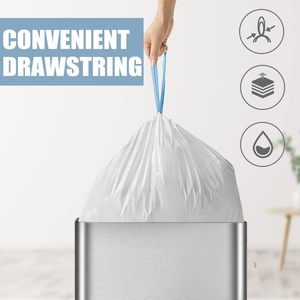 Drawstring Garbage Bags <b>Plastic</b> Trash Bags with Drawstring for Household <b>Kitchen</b> Use Wholesale Supply - Product Image 2