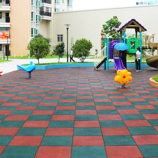 Tapis de sol en caoutchouc extérieur jardin d'enfants épaissi carrelage de sol aire de jeux sol en caoutchouc carré antidérapant extérieur