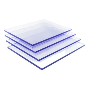 Échantillon disponible Pinsheng Transparent 1mm 2mm d'épaisseur feuille de Pvc rigide transparente coupe des matières plastiques d'emballage avec teinte bleue