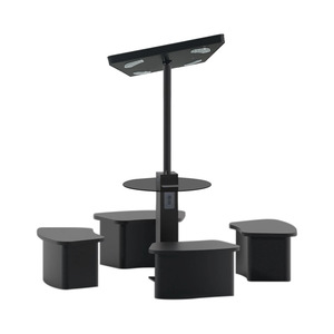 Outdoor Solar Smart <b>Table</b> With Wifi Bluetooth Speaker Wireless Charging Usb Ports Contemporary Design For Outdoor Use - Product Image 3