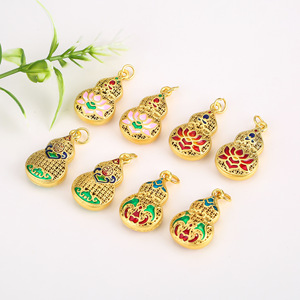 จี้รูปดอกบัวเคลือบสีแบบโคลอซอนน์ สำหรับทำสร้อยคอ สร้อยข้อมือ และงานประดิษฐ์ DIY - Product Image 1