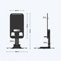 Support de téléphone portable et tablette pliable en ABS avec logo personnalisé, design portable pour une utilisation sur le bureau