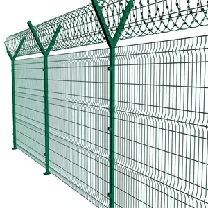 PVC Coated Hot Dipped Galvanized 3D Tranglar Curved Bending Mesh Fence
