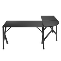 Bureau d'ordinateur de bureau de club de jeu en gros, table de course en forme de L, lumières led RBG, configuration de jeu, bureau d'angle avec USB pour PC