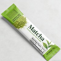 Emballages personnalisés anti-humidité thermoscellables pour bâtonnets de matcha - Sachets stand-up pour poudre de matcha et sachets de thé vert instantané