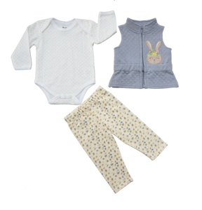Nuovi vestiti per bambini <span class=keywords><strong>invernali</strong></span> articolo di moda giacche per ragazze con cerniera tuta in cotone pantalone morbido set per bambini abbigliamento 3 pezzi - Product Image 2