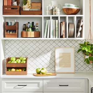 Tùy Chỉnh Bằng Gỗ Lưu Trữ Bin Nhà Bếp Truy Cập Tổ Chức Trái Cây Rau Hẹp Keo Xếp Chồng Bin - Product Image 1