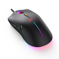 Mouse para jogos Havit RGB com fio programável ergonômico USB Mice