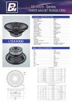 Subwoofer Outdoor 15-Inci 220mm Magnet Ganda dengan Voice Coil 4-Inci Impedansi 8ohm untuk Sistem Audio