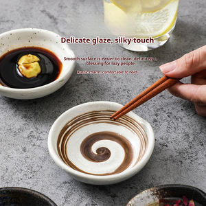 Plats à sauce pour <span class=keywords><strong>sushi</strong></span> en céramique rétro japonaise, assiettes à sauce soja en porcelaine, bols à assaisonnement, bols à sauce soja - Product Image 2