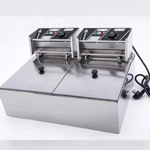 Small Restaurant Electronic Cooking Table Top Gas Nuts Churros Donut Empanadas Potato Chips Fryer Machine Pressure Price