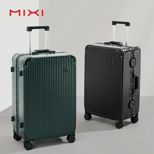 Mixi OEM Travel Luggage Bags Aluminum Frame Business Trolley Suitcases Laptop Maletas PC Smart Suitcase Luggage