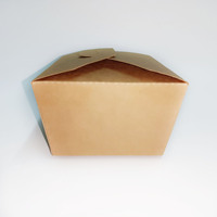 Boîte à emporter personnalisée SP2683 en papier kraft réutilisable et jetable pour repas rapides, salades, nouilles et autres plats à emporter