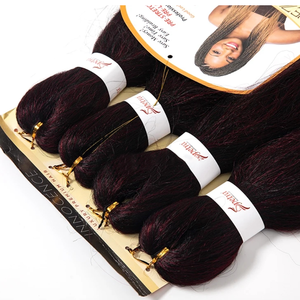 <span class=keywords><strong>Cabello</strong></span> Pre-Estirado de Buena Calidad, 4X 52 Pulgadas, 400g, <span class=keywords><strong>para</strong></span> <span class=keywords><strong>Trenzas</strong></span> <span class=keywords><strong>Africanas</strong></span> Fáciles, Resistente al Agua Caliente, <span class=keywords><strong>Cabello</strong></span> de Crochet Ligero - Product Image 5