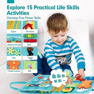 Libros de Tela Interactivos para el Aprendizaje Temprano, Libro de Actividades de Fieltro, Juguetes Montessori para Niños Preescolares - Product Image 4