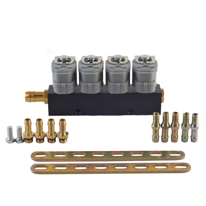 LPG/CNG/NGV Gas Fuel Injector Rail Lpg Tuần Tự Hệ Thống Nhiên Liệu Cho Tuần Tự Tiêm Kit 2 Hoặc 3 Ohm Xe Injector