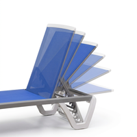 Ensemble de chaises longues d'extérieur durables toutes saisons, modernes et simples, pour hôtel, piscine, plage