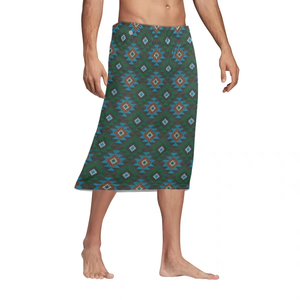 Sarong da Uomo con Stampa Totem del Capo Tribale Antico, Gonna Tubolare Personalizzata, Abbigliamento da Spiaggia del Sud-Est Asiatico, Gonne Avvolgenti da Uomo - Product Image 3