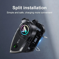 Nouveau casque de moto ABS Y80 BT5.3 avec écouteurs sans fil, étanche IPX6, autonomie de 25H, pour casque demi-face