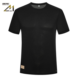 Camiseta Deportiva Aonesport para Hombre, Tejido Deportivo, 100% Poliéster, Secado Rápido, Transpirable, Cuello Redondo, Manga Corta, Corte Regular, Lisa - Product Image 1