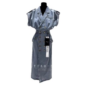 Estivo in <span class=keywords><strong>Denim</strong></span> con risvolto a bottone alla moda <span class=keywords><strong>abito</strong></span> Casual donna abiti formali 2023 Cowboy Streetwear estivi abiti lunghi da donna - Product Image 5