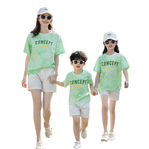 Cầu Vồng Mặt Cười In Nhanh Chóng Khô Thân Thiện Với Môi Cha Mẹ Con T-Shirt Ngắn Tay Cho Mẹ Con Gái - Product Image 6