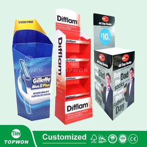 Espositore personalizzato per la promozione delle vendite del giorno del papà del supermercato pieghevole Pop cartone personalizzato per la vendita al dettaglio portatile per pavimenti in cartone Pos - Product Image 5