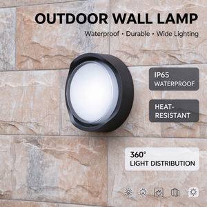 SENZHAO โคมไฟติดผนัง LED กลางแจ้ง IP65 กันน้ำอลูมิเนียมสีดำทันสมัยโคมไฟติดผนังภายนอกสวนระเบียงลานตกแต่งโคมไฟติดผนัง - Product Image 1