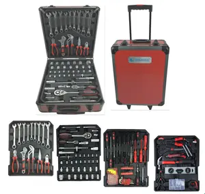 186铝盒组合工具手动工具套装多功能工具包