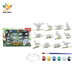 AJB confezione da 12 giocattoli da <span class=keywords><strong>disegno</strong></span> di <span class=keywords><strong>dinosauro</strong></span> in plastica colorata per bambini Set da gioco educativo per bambini - Product Image 2