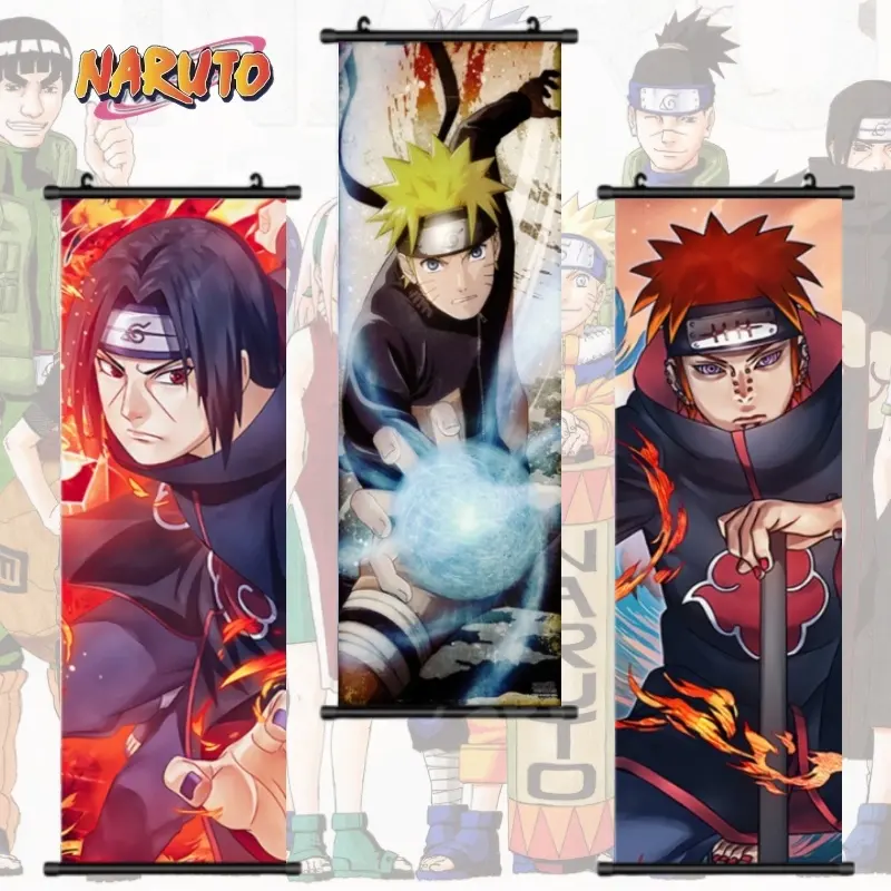 Leinwand Wand kunst Dekor von beliebten Anime-Charakteren Kakashi Uzumaki Narutos Scroll Painting Beste Kinder Weihnachts geschenk