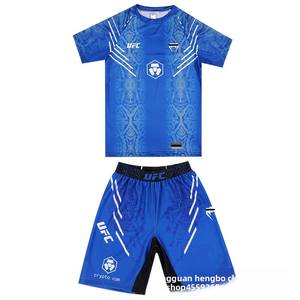 Ensemble Short Muay Thaï Séchage Rapide UFC Fight Night, Meilleure Vente Transfrontalière pour Hommes, <span class=keywords><strong>Femmes</strong></span> et Enfants avec Logo Frontal, pour Boxe et Sparring - Product Image 6