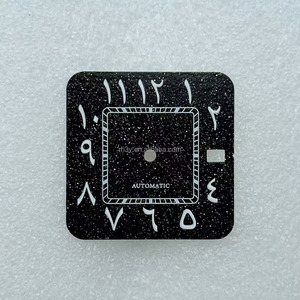 Quadrante orologio personalizzato in acciaio inossidabile 27mm quadrato NH35-Design notturno stellato con numeri arabi romani Non luminosi per il Modding dell'orologio - Product Image 4