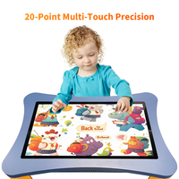 Mesa Táctil de 43 Pulgadas con Altura Ajustable Manualmente, Mesa de Juego y Aprendizaje Sensorial para Niños con Superficie Interactiva para Jardín de Infancia