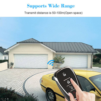 Mando a distancia inalámbrico universal para puerta de garaje, control remoto RF con código de aprendizaje EV1527, 433mhz, 4 llaves