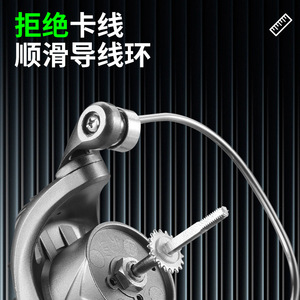 Carrete de Pesca Giratorio Shiqijuzhi con Bobina Metálica para Mano Derecha, Ideal para Pesca en Playa y Océano con Caña de Surf y Señuelos Artificiales - Product Image 3