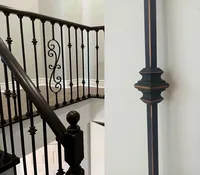 Sıcak satış kapalı merdiven dekoratif tek ve çift Knuckle demir korkuluk