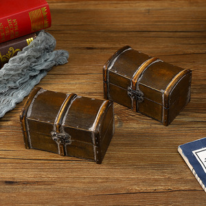 Boîte de rangement en bois vintage Mystic Arts, gris vieilli, MDF, style classique, boîte à bijoux, décoration d'intérieur, emballage cadeau - Product Image 4